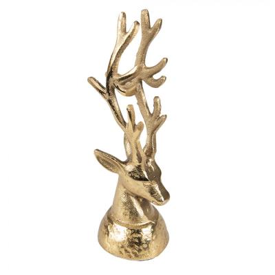 Figurine Deer Gold colored Aluminium Christmas Decoration