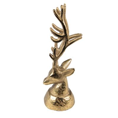 Figurine Deer Gold colored Aluminium Christmas Decoration