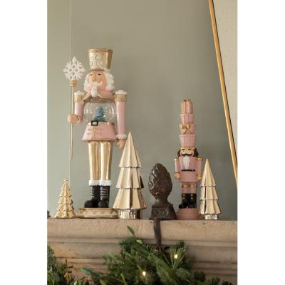 Figurine Christmas Tree Gold colored Porcelain Christmas Decoration