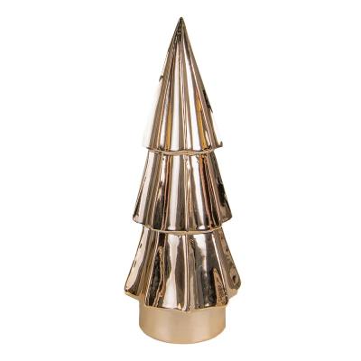 Figurine Christmas Tree Gold colored Porcelain Christmas Decoration