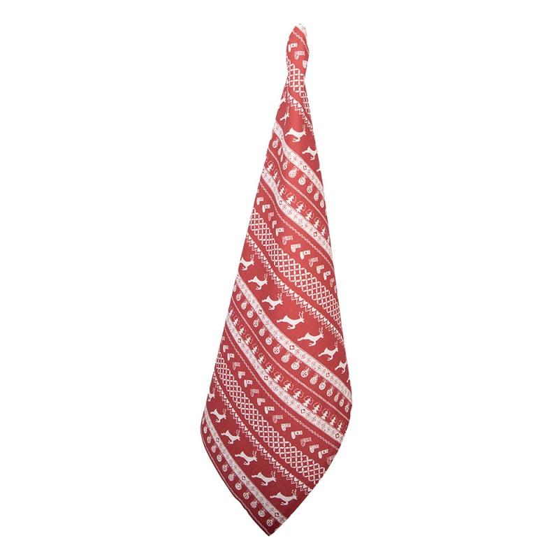 Tea Towel Red Cotton Deer
