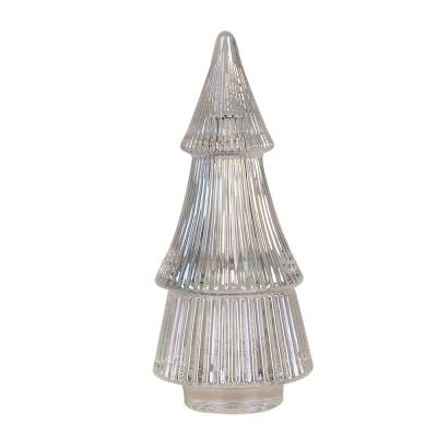 Glass Jar Christmas Tree Transparent Glass Storage Jar Lid