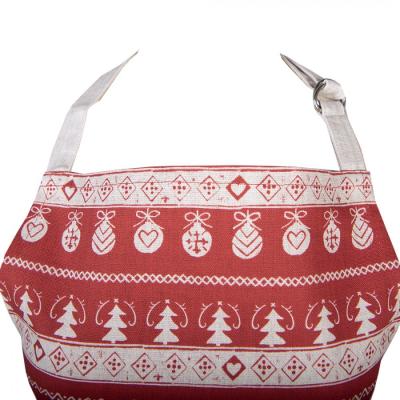 Kitchen Apron Red Cotton Deer