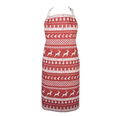 Kitchen Apron Red Cotton Deer