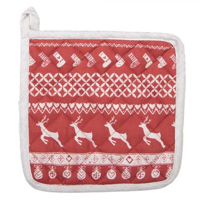 Pot Holder Red Cotton Deer