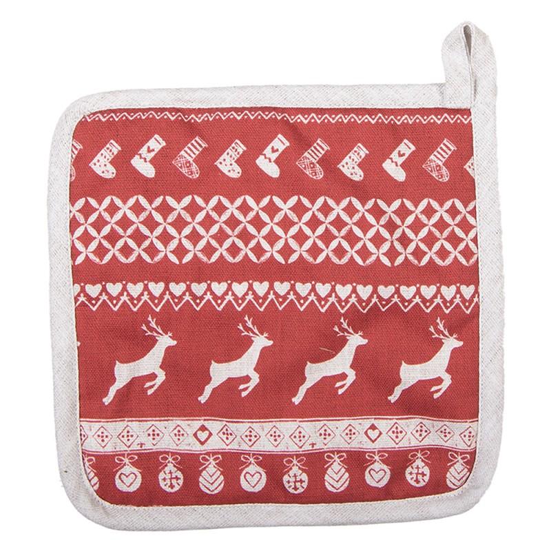 Pot Holder Red Cotton Deer