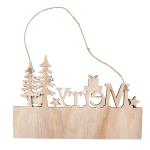 Christmas Ornament Beige Wood