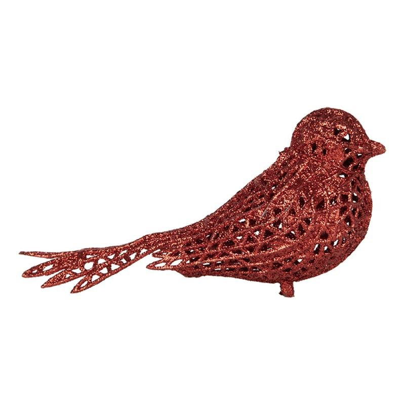 Christmas Ornament Bird Red Plastic