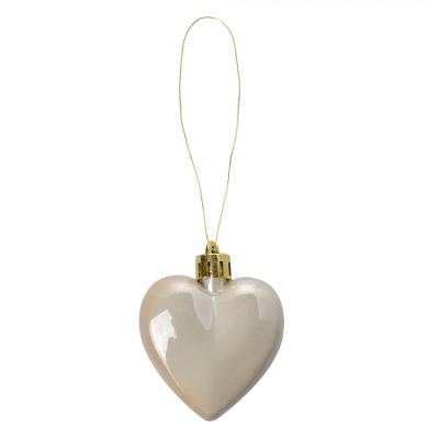 Christmas Bauble Set of 8 Heart Multicoloured