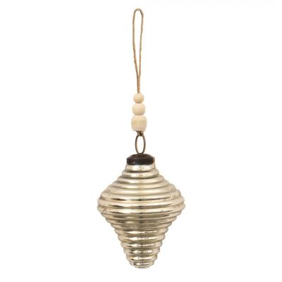 Christmas Bauble Silver colored Glass Christmas Decoration