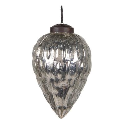 Christmas Bauble Silver colored Glass Christmas Decoration