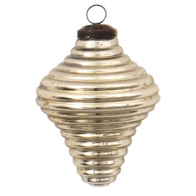 Christmas Bauble Silver colored Glass Christmas Decoration