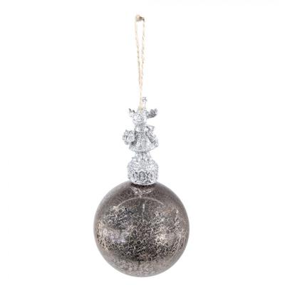 Christmas Bauble Silver colored Glass Christmas Decoration