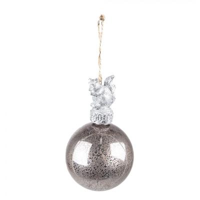 Christmas Bauble Silver colored Glass Christmas Decoration
