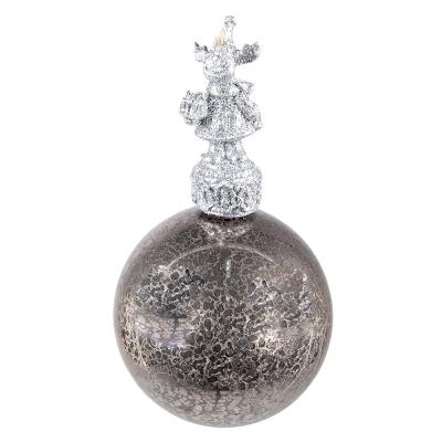 Christmas Bauble Silver colored Glass Christmas Decoration