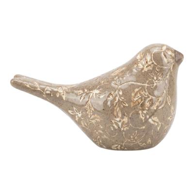 Decorative Figurine Bird Brown Ceramic Figurine