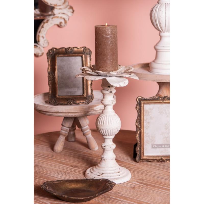Candle holder White Iron Candle Holder