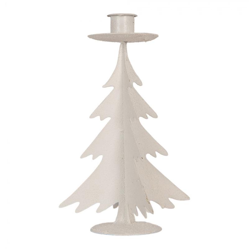 Candle holder Christmas Tree Grey Metal