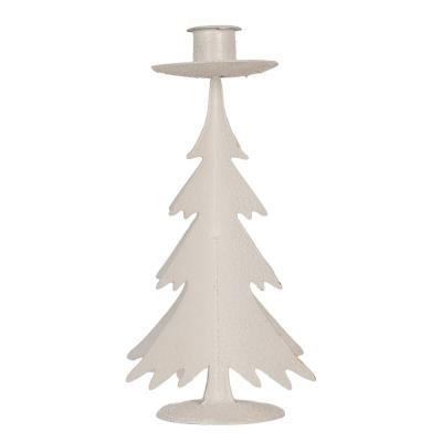 Candle holder Christmas Tree Grey Metal